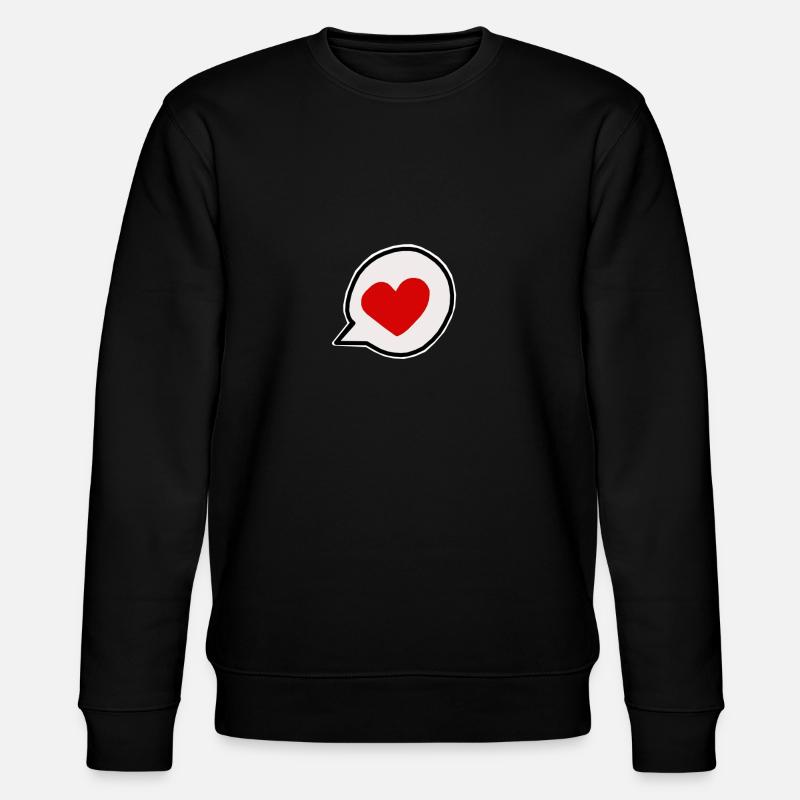 Herz - Stanley/Stella Unisex Bio-Sweatshirt CHANGER  - Schwarz