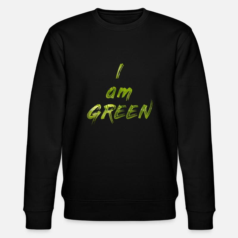 I Am Green - Stanley/Stella Unisex Bio-Sweatshirt CHANGER  - Schwarz