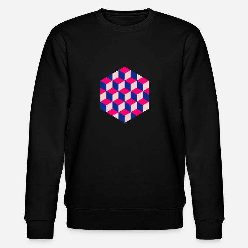 Escher's cubes - Sweat bio CHANGER Stanley/Stella Unisexe - noir