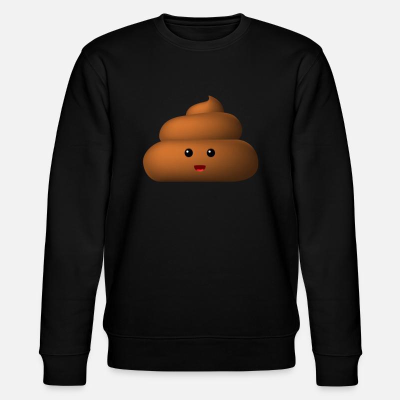 süsser Kackhaufen Kacke Geschenk - Stanley/Stella Unisex Bio-Sweatshirt CHANGER  - Schwarz