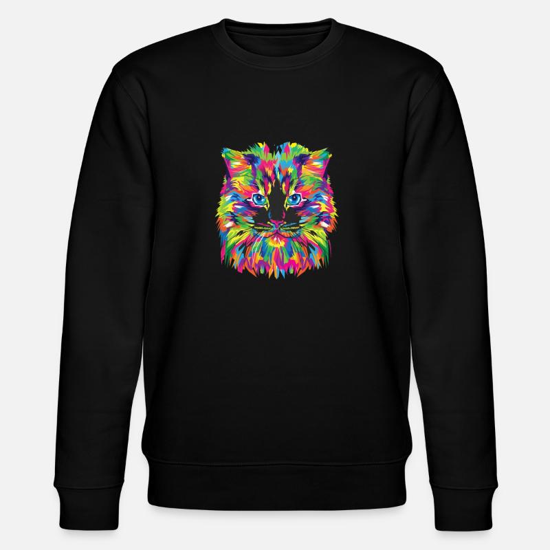Chat / animal / art - Sweat bio CHANGER Stanley/Stella Unisexe - noir