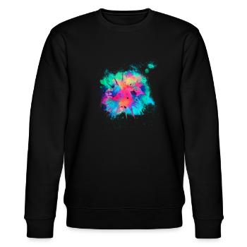 Explosion detonation colorful - Stanley/Stella CHANGER Unisex Organic Sweatshirt - black - Front - Nik (191cm) & Marisol (170cm)