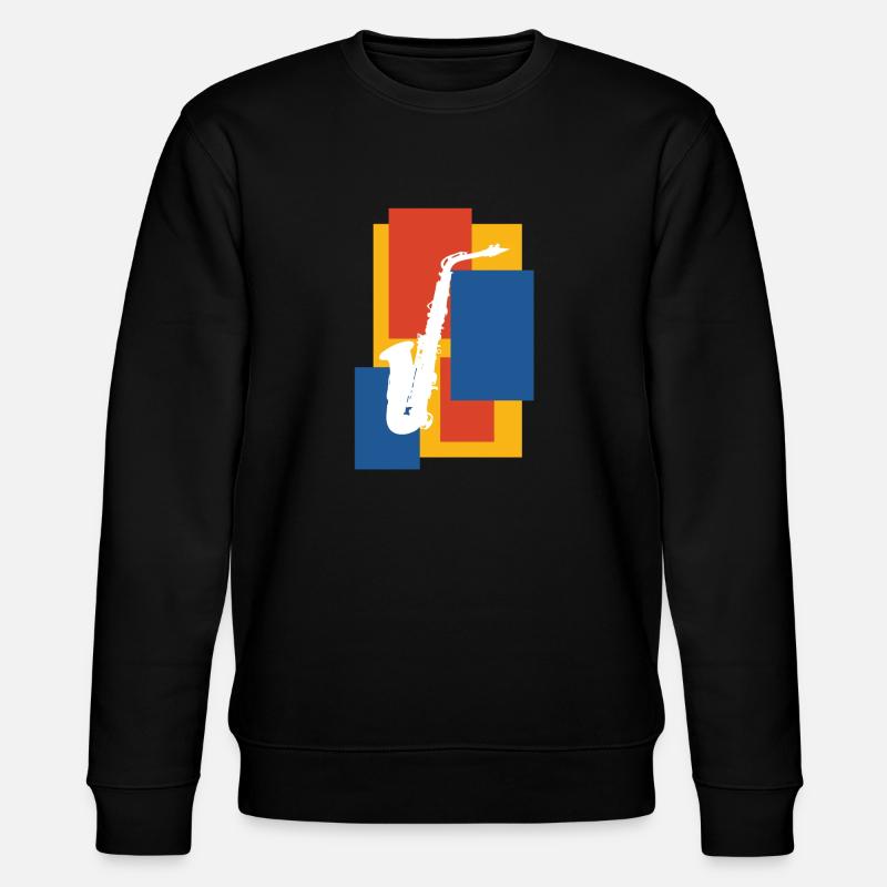 saxophone - Stanley/Stella CHANGER Unisex Organic Sweatshirt - black