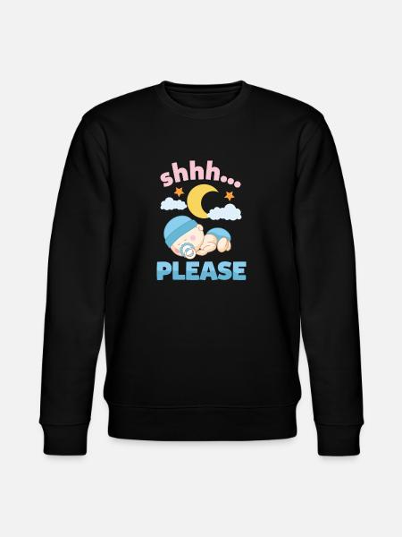 Shhh bébé dort douce - Sweat bio CHANGER Stanley/Stella Unisexe - noir