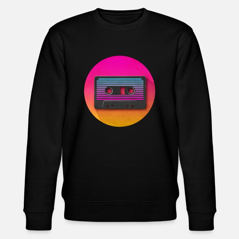 Icône cassette 80 - Sweat bio CHANGER Stanley/Stella Unisexe - noir