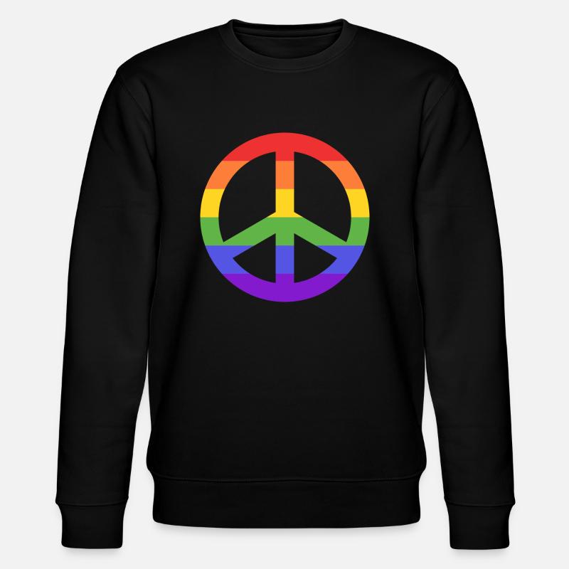 Peace Sign Hippie - Stanley/Stella Unisex Bio-Sweatshirt CHANGER  - Schwarz