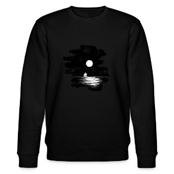 Mond Nacht - Stanley/Stella Unisex Bio-Sweatshirt CHANGER  - Schwarz - Vorne - Nik (191cm) & Marisol (170cm)