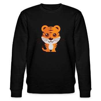 Animals Tiere Animal Print Nature 29 - Stanley/Stella Unisex Bio-Sweatshirt CHANGER  - Schwarz - Vorne - Nik (191cm) & Marisol (170cm)