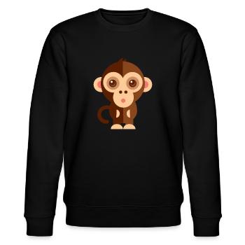 Animals Tiere Animal Print Nature 32 - Stanley/Stella Unisex Bio-Sweatshirt CHANGER  - Schwarz - Vorne - Nik (191cm) & Marisol (170cm)
