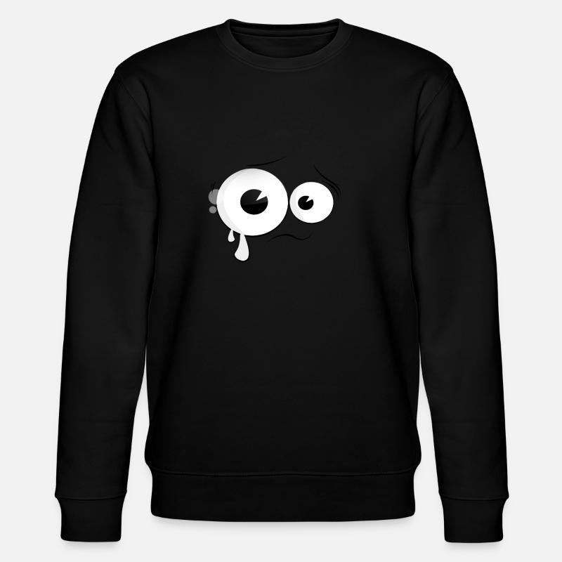 Schreiendes Gesicht - Stanley/Stella Unisex Bio-Sweatshirt CHANGER  - Schwarz
