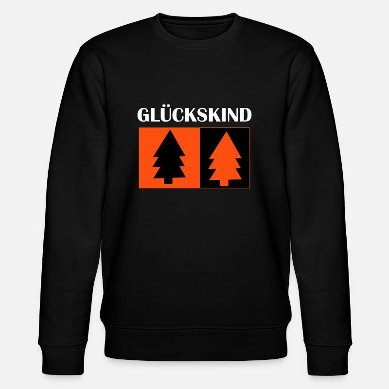 Glückskind - Stanley/Stella Unisex Bio-Sweatshirt CHANGER  - Schwarz