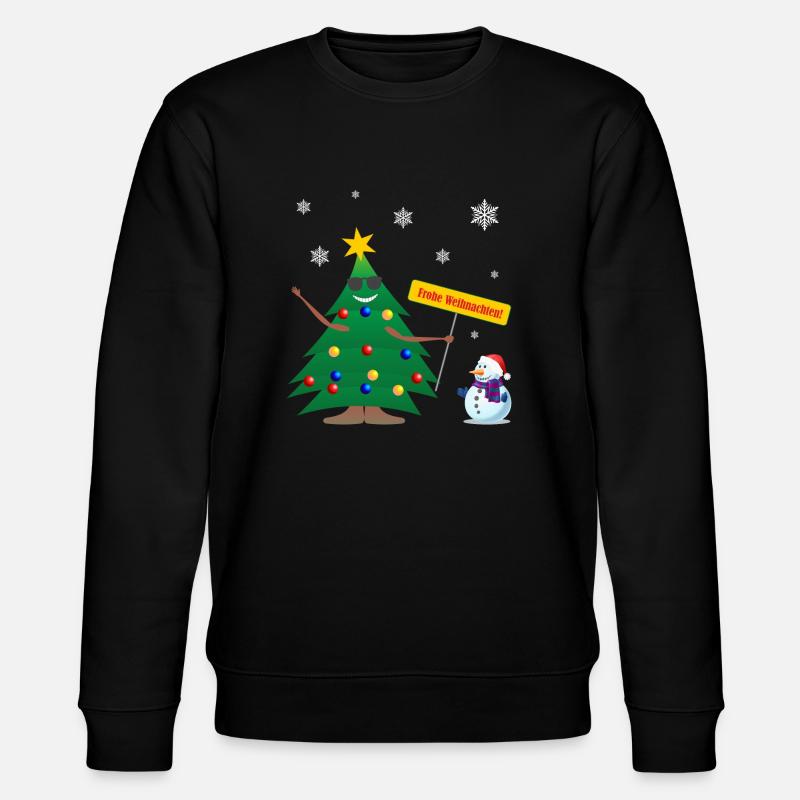 Frohe Weihnachten - Stanley/Stella Unisex Bio-Sweatshirt CHANGER - Schwarz