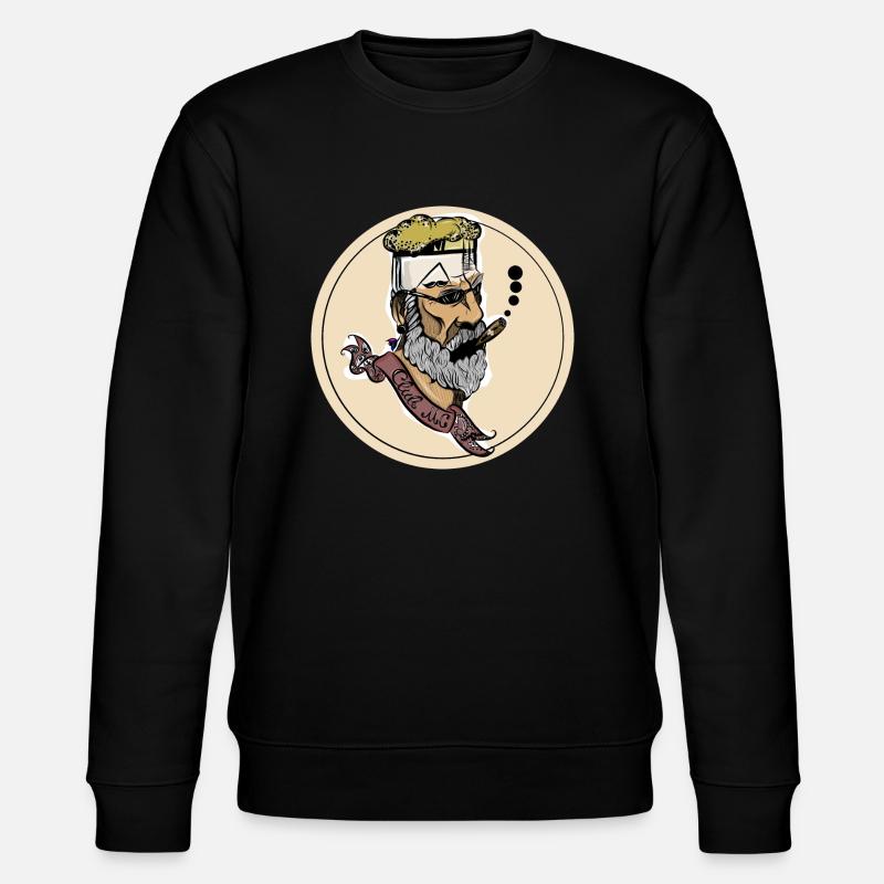Bart Mann mit Zigarre - Stanley/Stella Unisex Bio-Sweatshirt CHANGER  - Schwarz