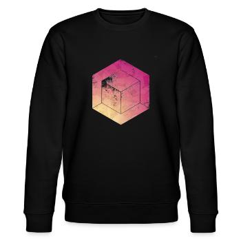 cube - Stanley/Stella CHANGER Unisex Organic Sweatshirt - black - Front - Nik (191cm) & Marisol (170cm)