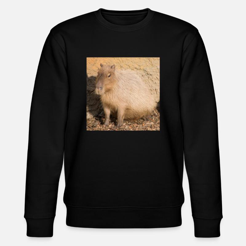 Capybara capybara (Hydrochoerus hydrochaeris) - Stanley/Stella CHANGER Unisex Organic Sweatshirt - black