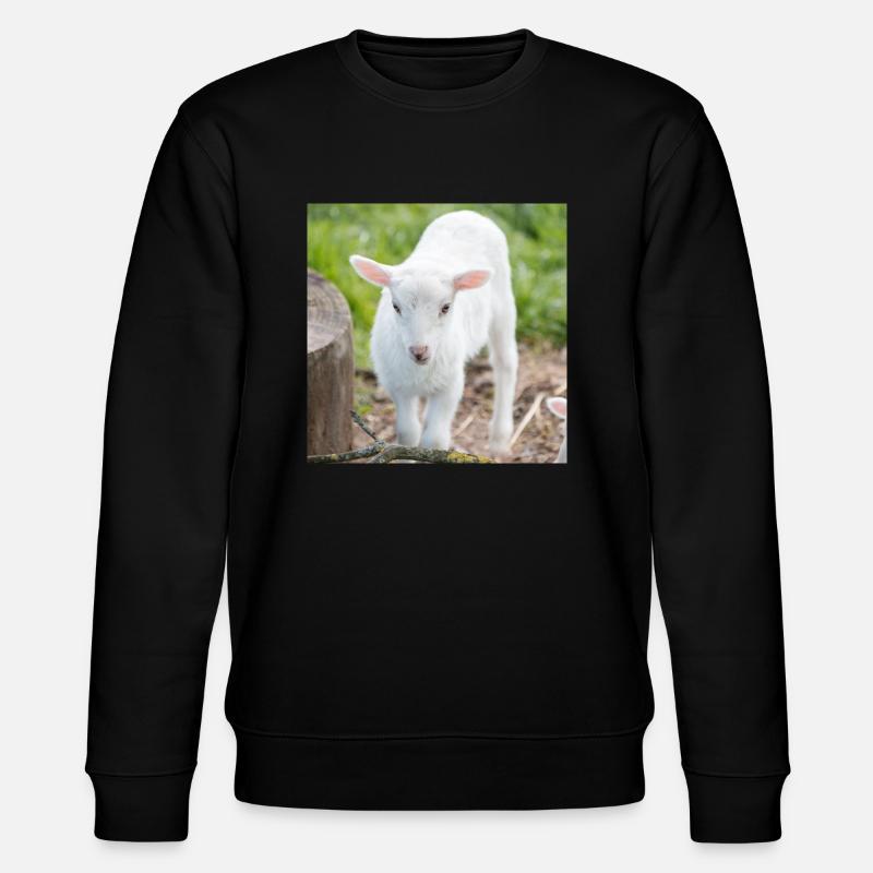 Lämmchen (Ovis) Lamm - Stanley/Stella Unisex Bio-Sweatshirt CHANGER  - Schwarz