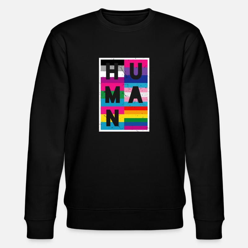 Human Human - Stanley/Stella CHANGER Unisex Organic Sweatshirt - black