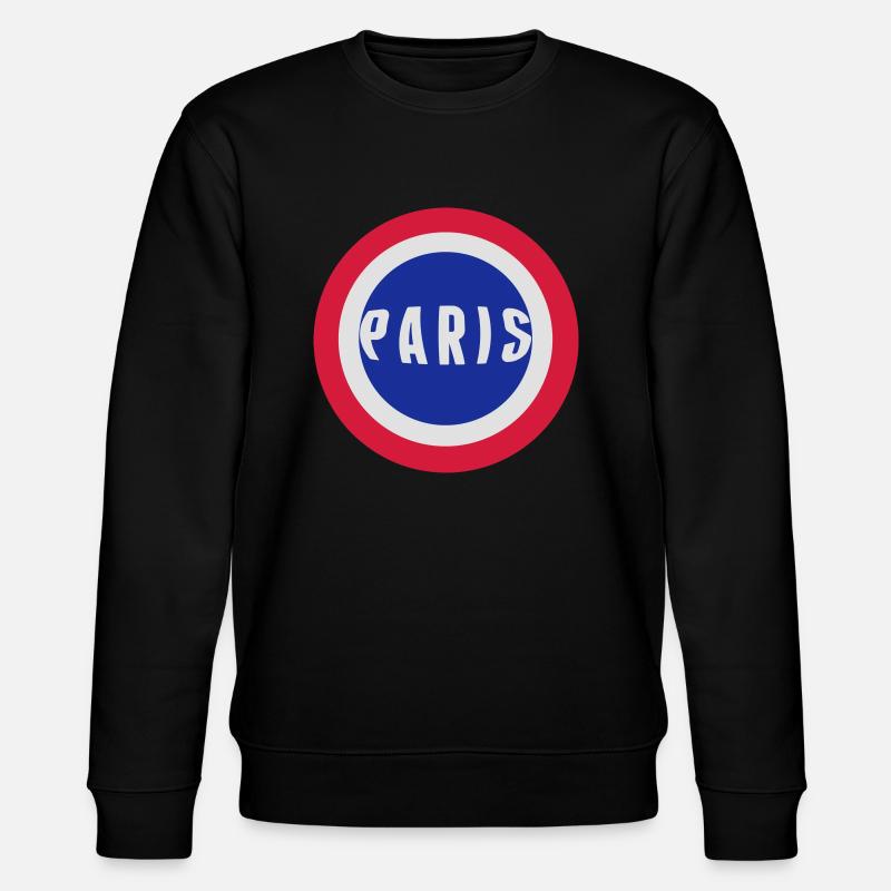 Paris Frankreich Flagge - Stanley/Stella Unisex Bio-Sweatshirt CHANGER - Schwarz