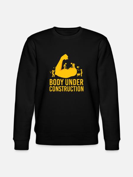 Bodybuilder Body Under Construction - Geschenkidee - Stanley/Stella Unisex Bio-Sweatshirt CHANGER - Schwarz