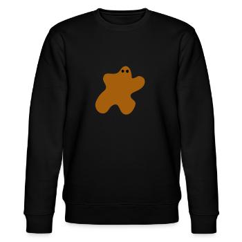 Brauner Fleck mit Augen - Stanley/Stella Unisex Bio-Sweatshirt CHANGER  - Schwarz - Vorne - Nik (191cm) & Marisol (170cm)