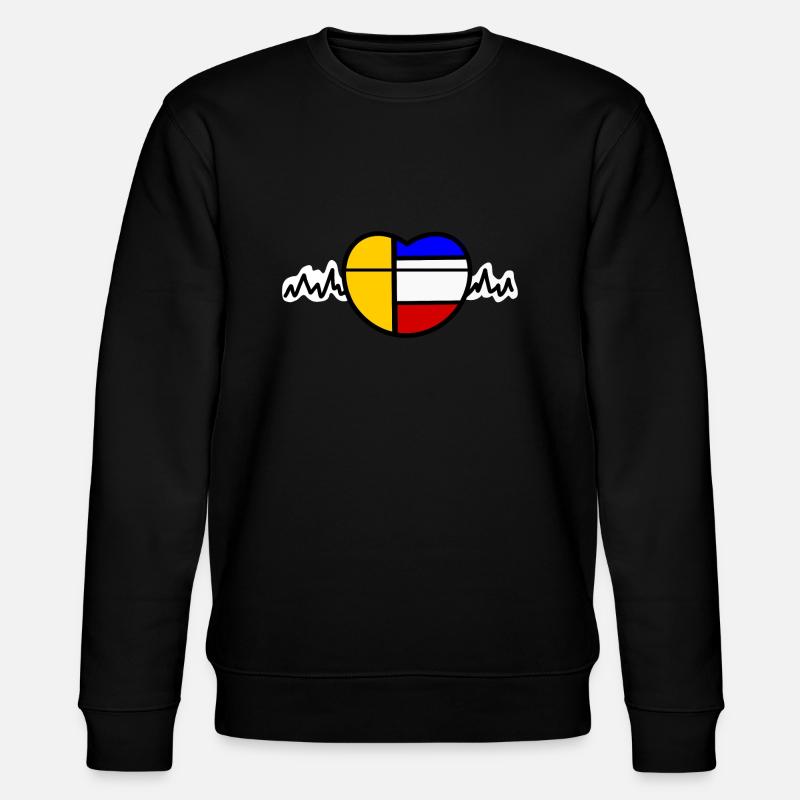 Heart Hommage a Mirò - Stanley/Stella Unisex Bio-Sweatshirt CHANGER  - Schwarz