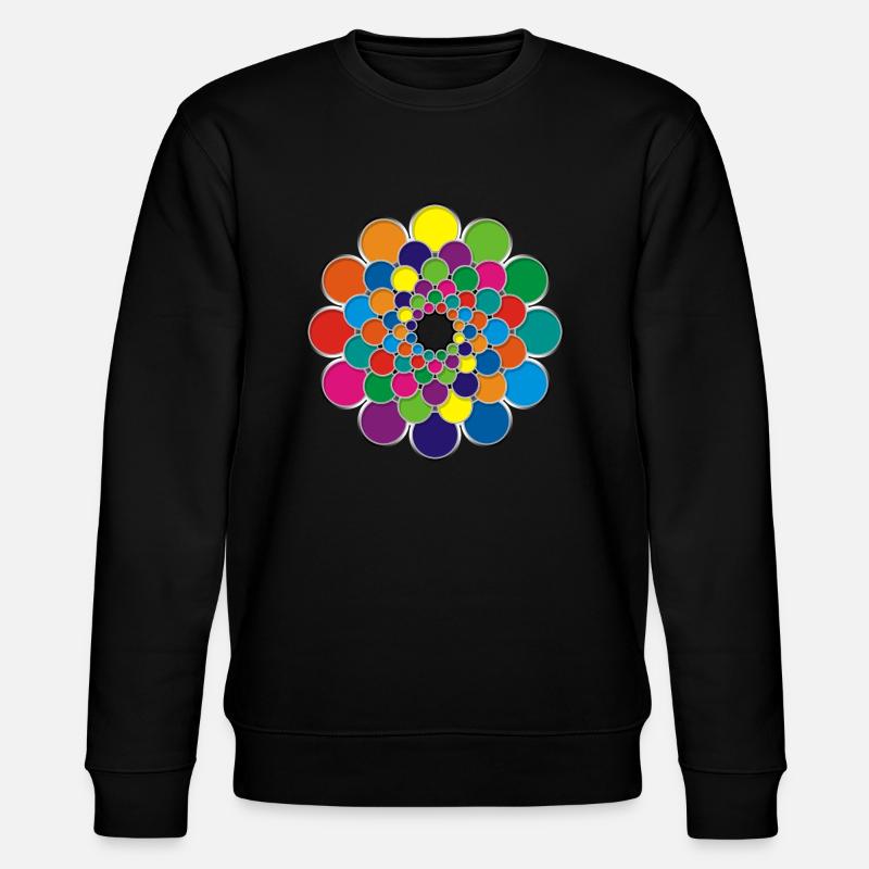 Farbkreis Power Flower - Stanley/Stella Unisex Bio-Sweatshirt CHANGER  - Schwarz