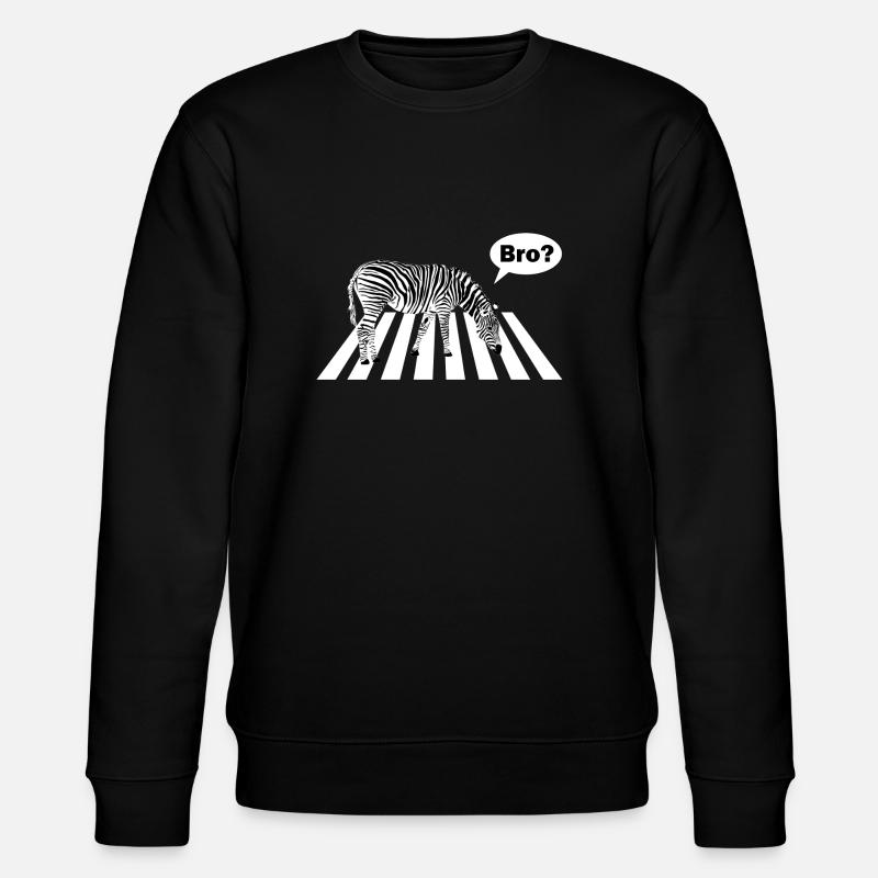 Zebra Zebrastreifen Bruder - Stanley/Stella Unisex Bio-Sweatshirt CHANGER  - Schwarz