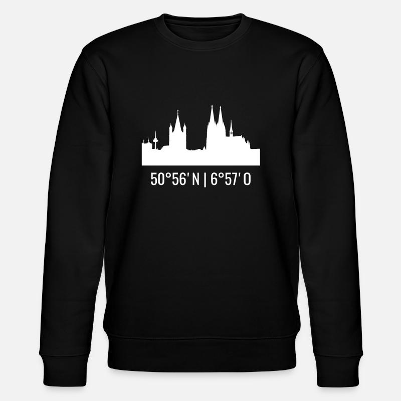 Köln Skyline - Stanley/Stella Unisex Bio-Sweatshirt CHANGER  - Schwarz