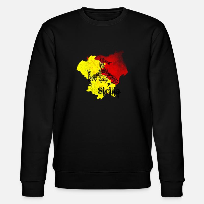 sicilia - Stanley/Stella Unisex Bio-Sweatshirt CHANGER  - Schwarz
