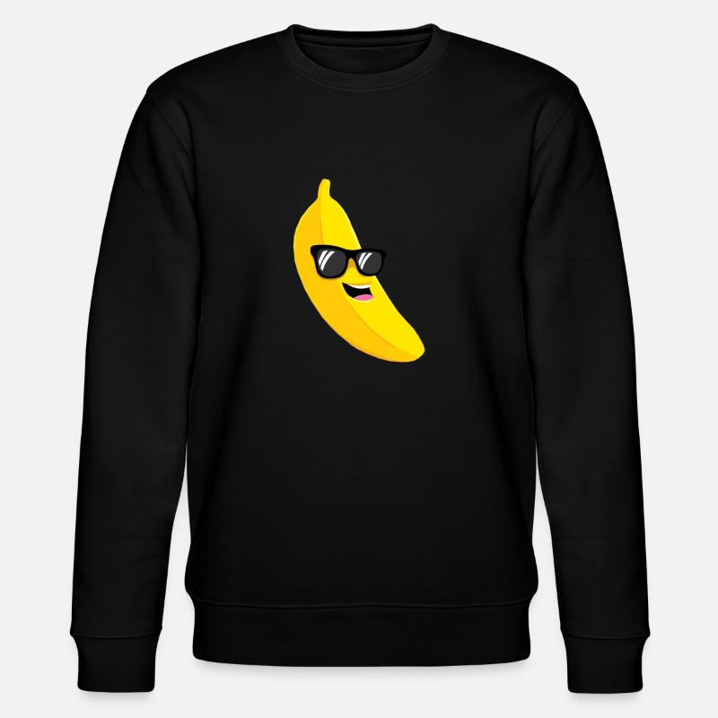 Team Banane lacht - Stanley/Stella Unisex Bio-Sweatshirt CHANGER  - Schwarz