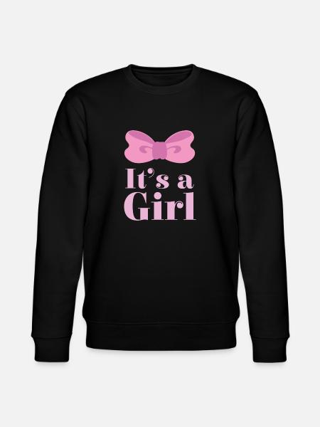 Gravidanza È una ragazza Fiocco Rosa - Felpa ecologica unisex CHANGER di Stanley/Stella - nero