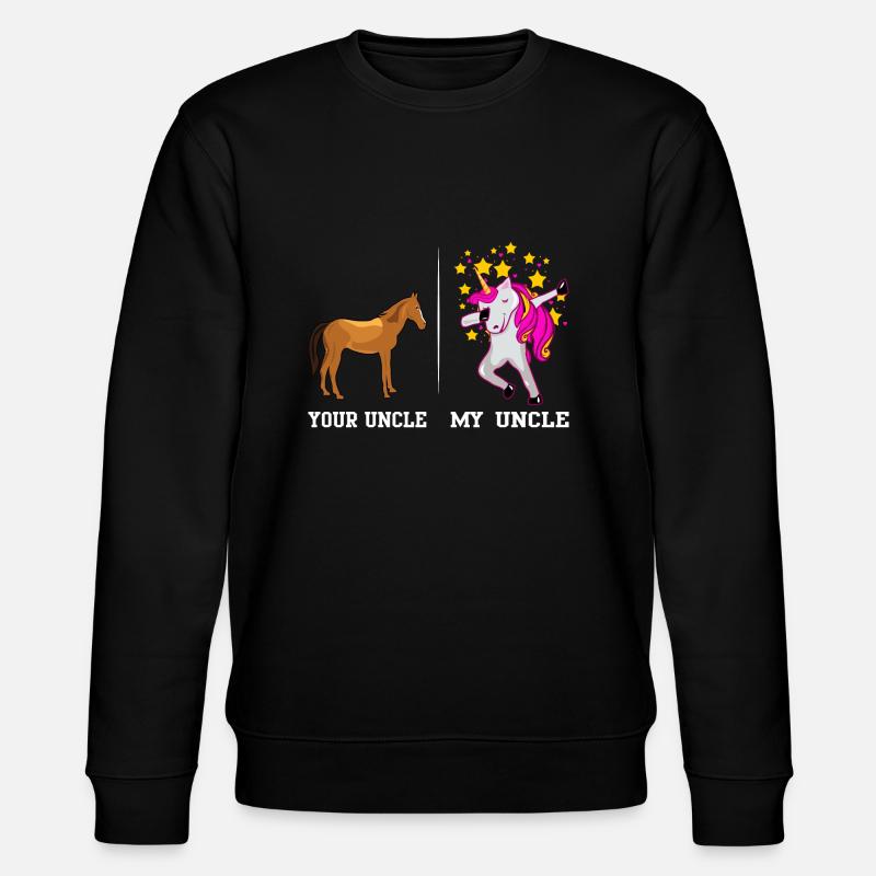 YOUR UNCLE MY UNCLE - Stanley/Stella CHANGER Unisex Organic Sweatshirt - black