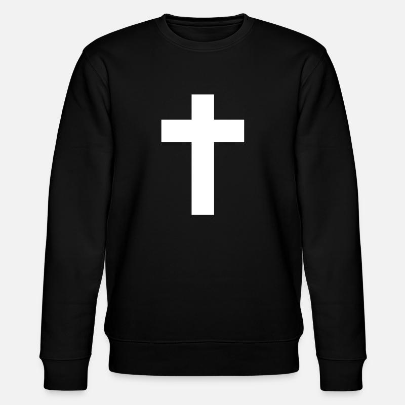Kreuz - Stanley/Stella Unisex Bio-Sweatshirt CHANGER - Schwarz