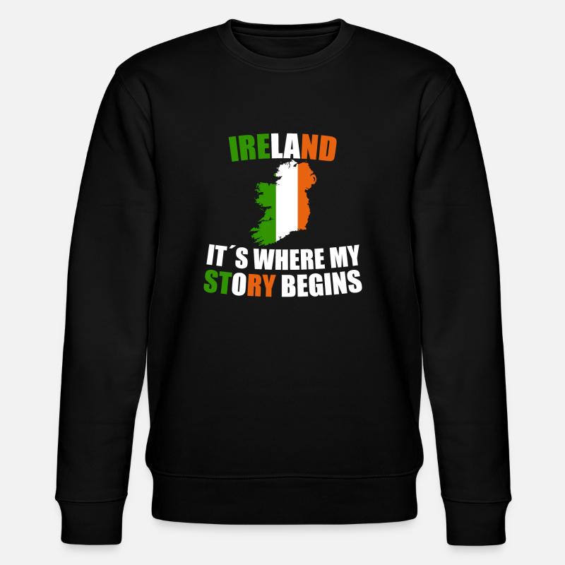 Irland - Stanley/Stella Unisex Bio-Sweatshirt CHANGER - Schwarz