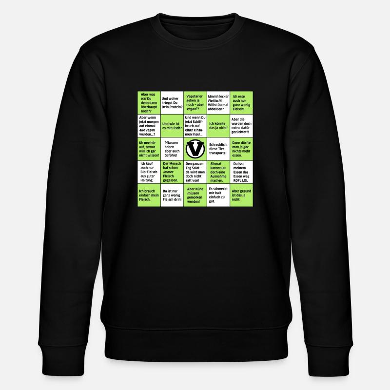 Vegan-Bingo - Stanley/Stella Unisex Bio-Sweatshirt CHANGER  - Schwarz