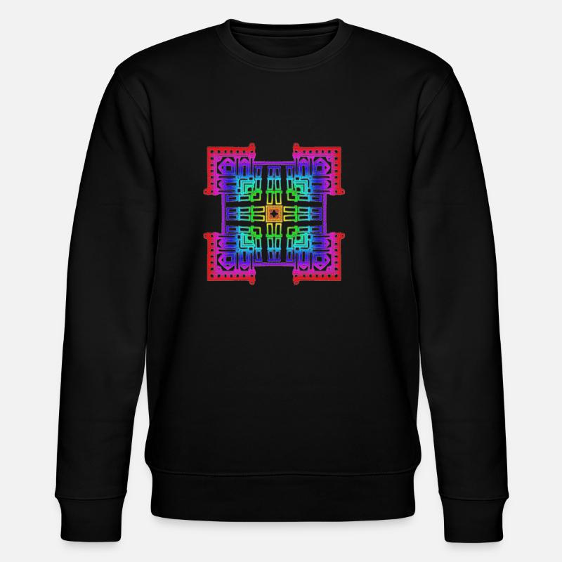 regenbogen geomertische figur - Stanley/Stella Unisex Bio-Sweatshirt CHANGER  - Schwarz