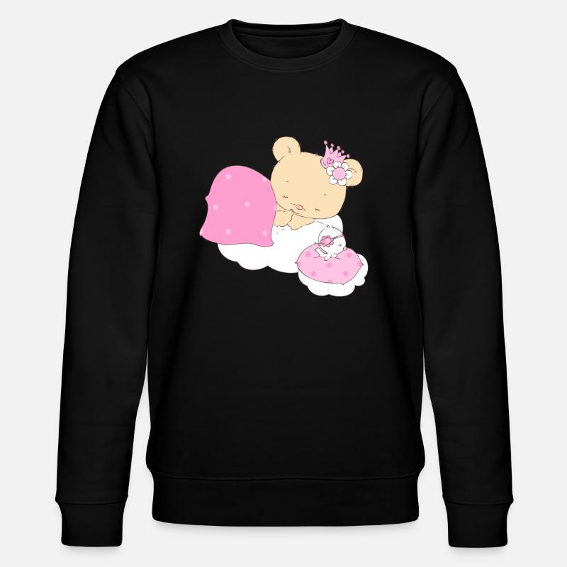 Bear princess sleeping on cloud - Sweat bio CHANGER Stanley/Stella Unisexe - noir