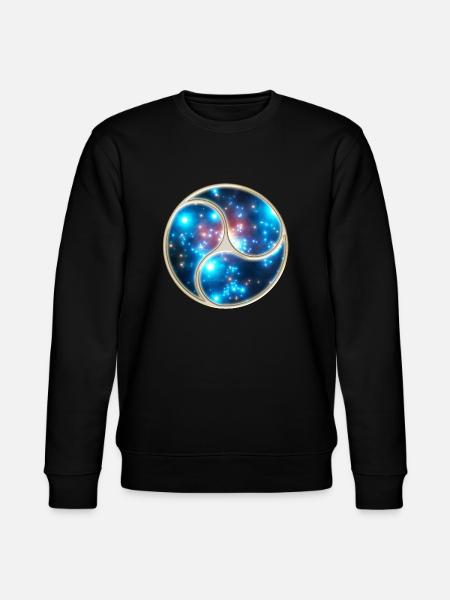 Yin Yang Balance Triskelion Galaxy Star Universe - Stanley/Stella Unisex Bio-Sweatshirt CHANGER  - Schwarz