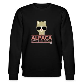 Alpaca - Stanley/Stella Unisex Bio-Sweatshirt CHANGER  - Schwarz - Vorne - Nik (191cm) & Marisol (170cm)
