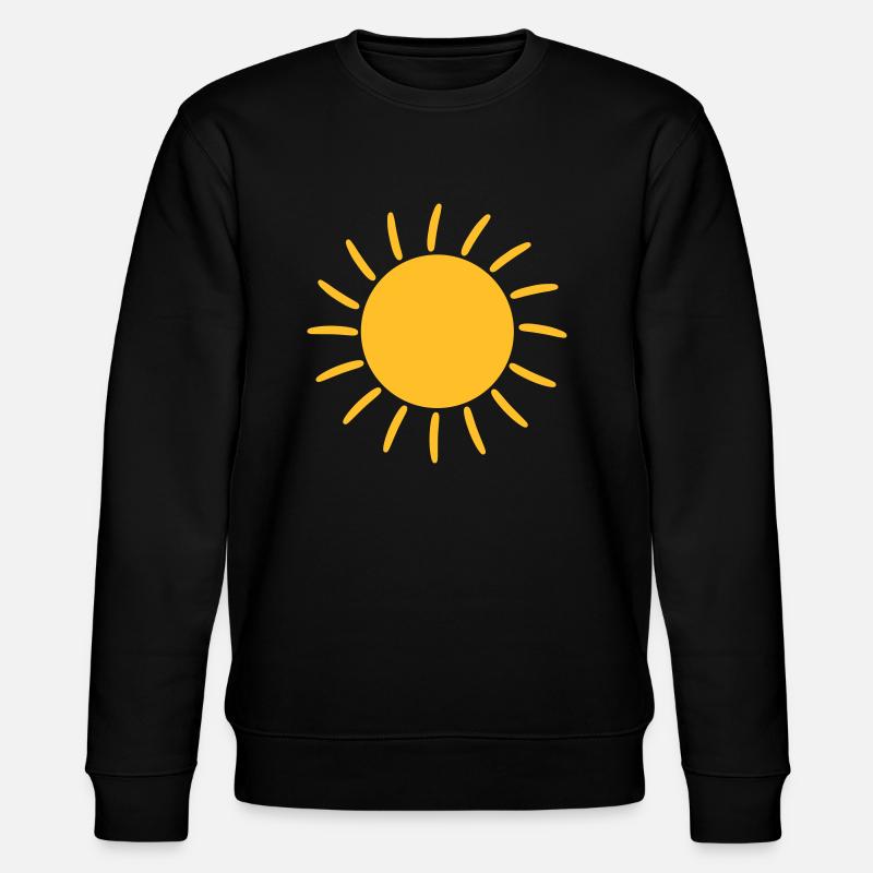Leuchtende Sonne - Stanley/Stella Unisex Bio-Sweatshirt CHANGER  - Schwarz