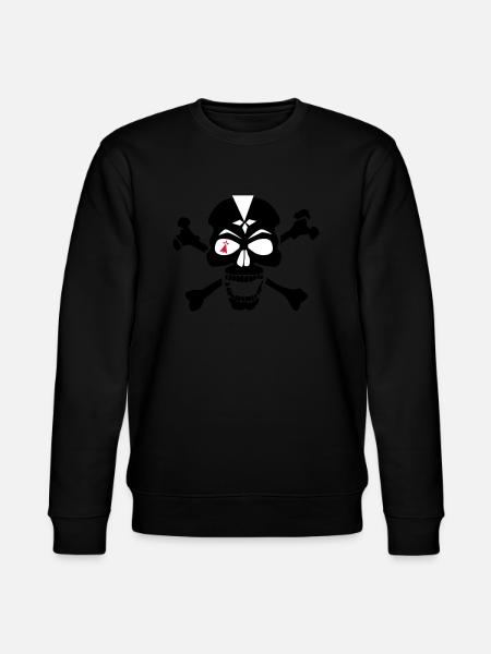skull skull bone ermine eye - Stanley/Stella CHANGER Unisex Organic Sweatshirt - black