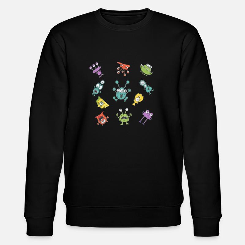Monsters at random - Stanley/Stella CHANGER Unisex Organic Sweatshirt - black