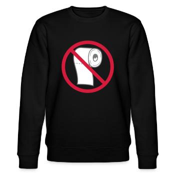 pas de rouleau toilettes papier interdit symbole schil - Sweat bio CHANGER Stanley/Stella Unisexe - noir - Devant - Nik (191cm) & Marisol (170cm)