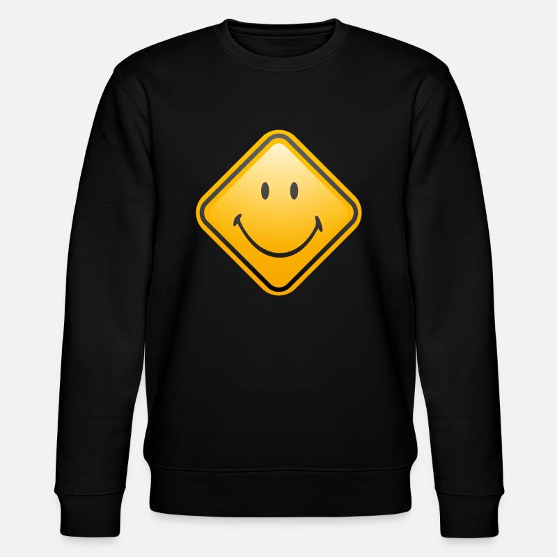 Smiley Shield happy - Stanley/Stella Unisex Bio-Sweatshirt CHANGER  - Schwarz