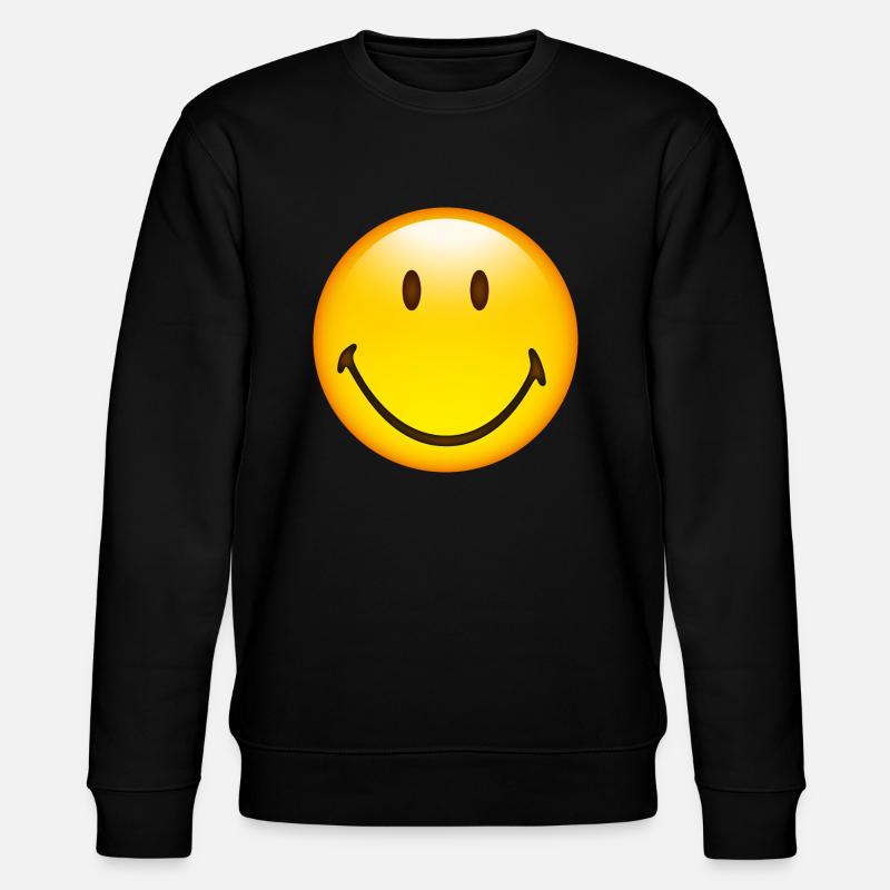 Smiley Glossy Happy - Stanley/Stella Unisex Bio-Sweatshirt CHANGER  - Schwarz
