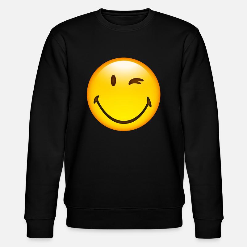 Smiley Glossy Happy Blink - Sweat bio CHANGER Stanley/Stella Unisexe - noir