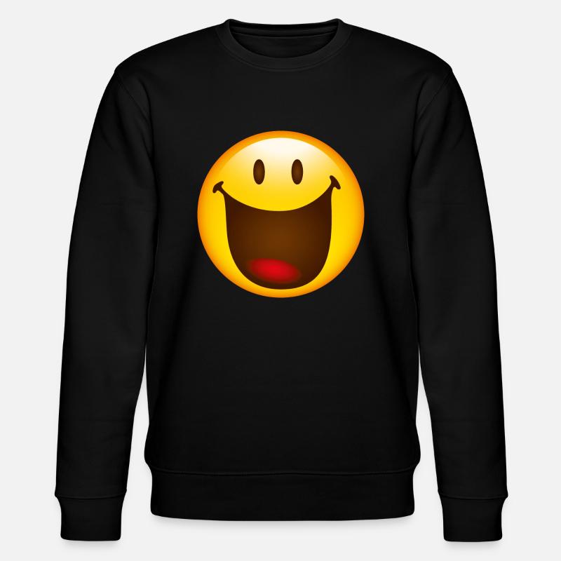 Smiley Happy - Stanley/Stella Unisex Bio-Sweatshirt CHANGER  - Schwarz
