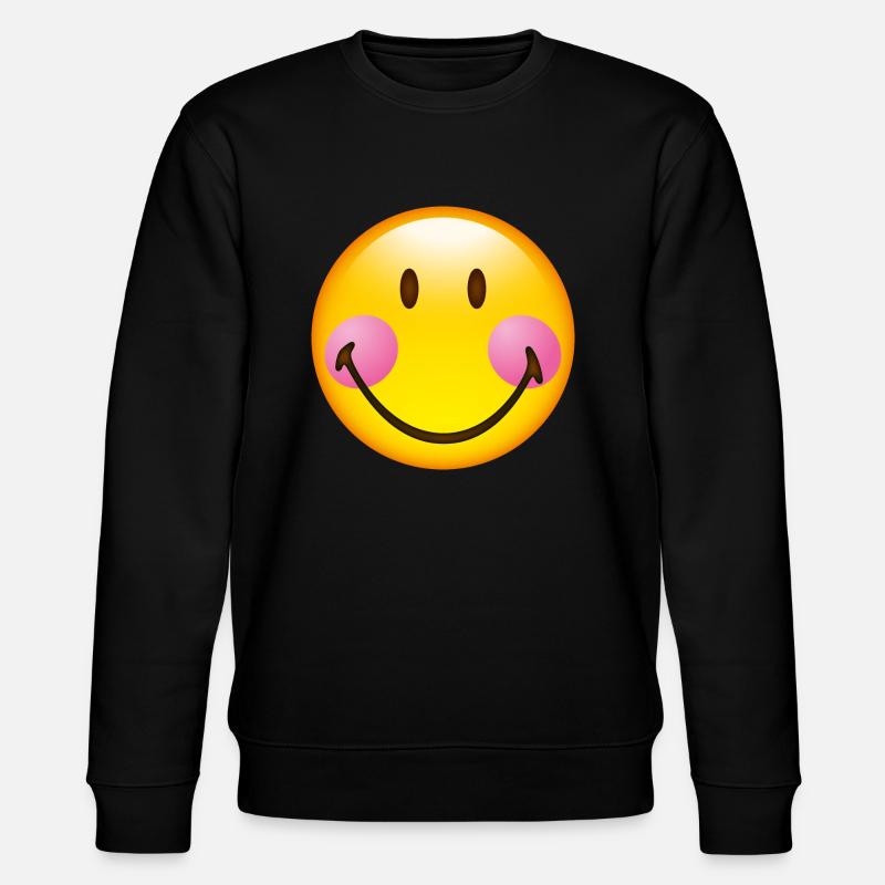 Smiley Glossy Blush - Stanley/Stella Unisex Bio-Sweatshirt CHANGER  - Schwarz