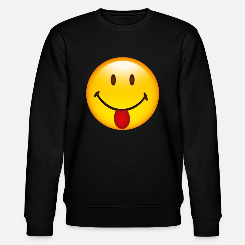 Smiley Cheeky - Stanley/Stella Unisex Bio-Sweatshirt CHANGER  - Schwarz