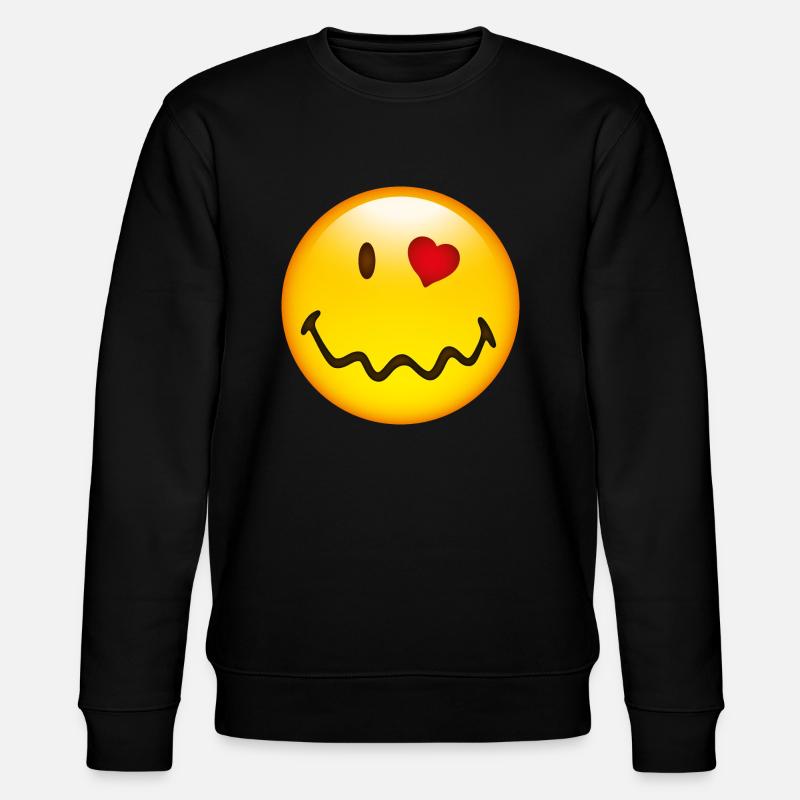 Smiley Love Eye - Stanley/Stella Unisex Bio-Sweatshirt CHANGER  - Schwarz